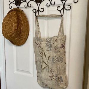 Linen lavender repurposed bag